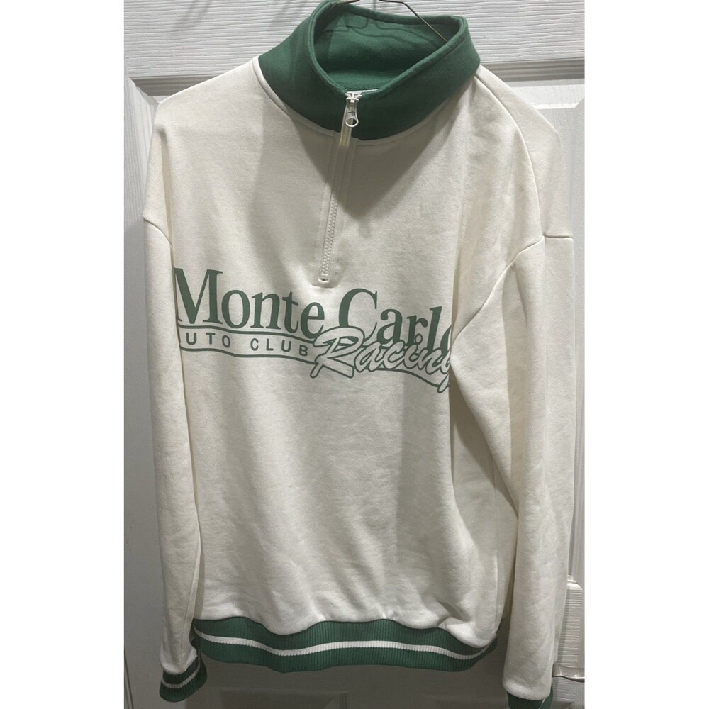 Zoe + Liv Monte Carlo Auto Club Racing Unisex 1/4 Zip Pullover Sweatshirt Sz S